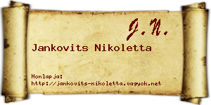 Jankovits Nikoletta névjegykártya