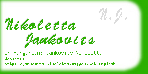 nikoletta jankovits business card